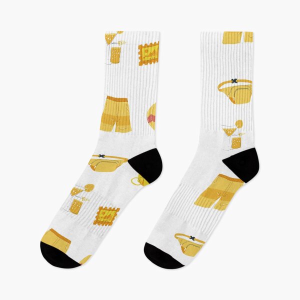 Item preview, funny socks summer yellow designed and sold by Dodo's Products.