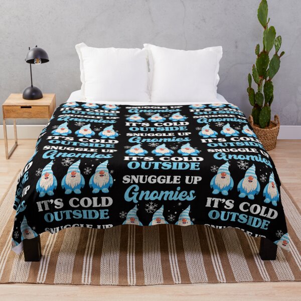 Item preview, Funny Garden Gnome Snuggle Up Gnomies It’s Cold Outside Pun Lucky Gnome designed and sold by MagicSD Designs.