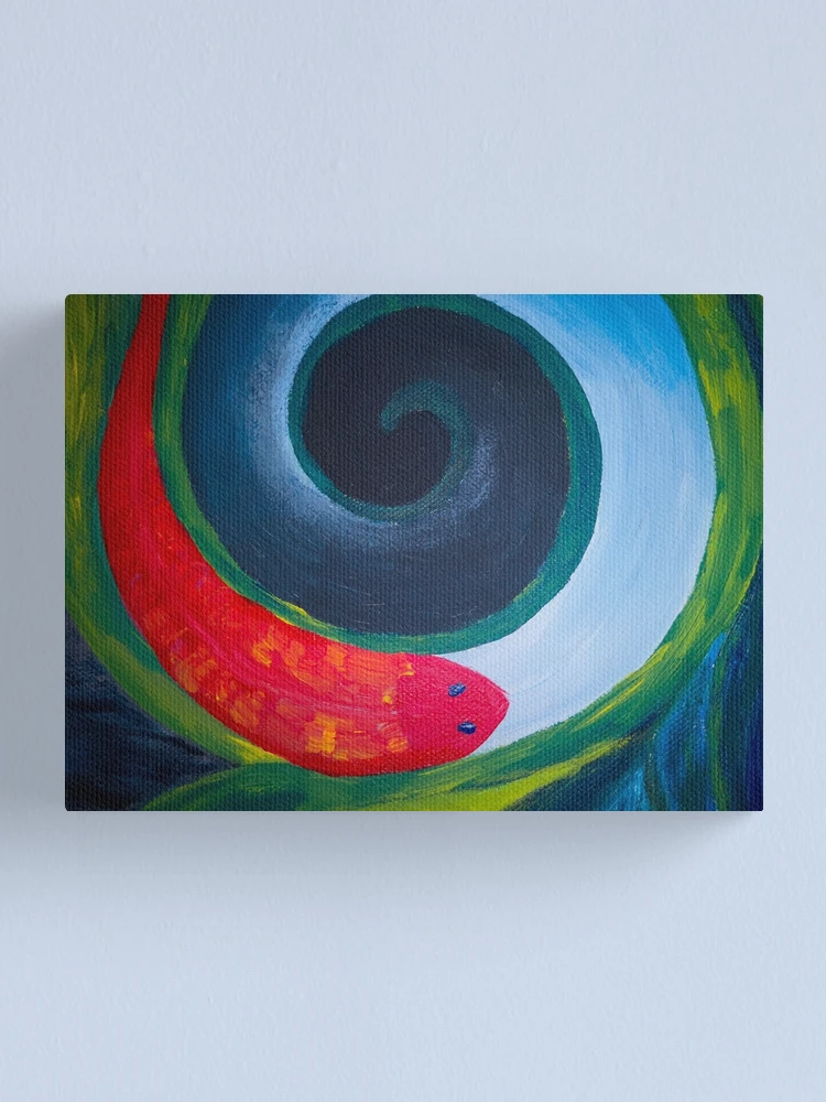 Thumbnail 1 of 3, Canvas Print, Fish circle designed and sold by RASAnation.