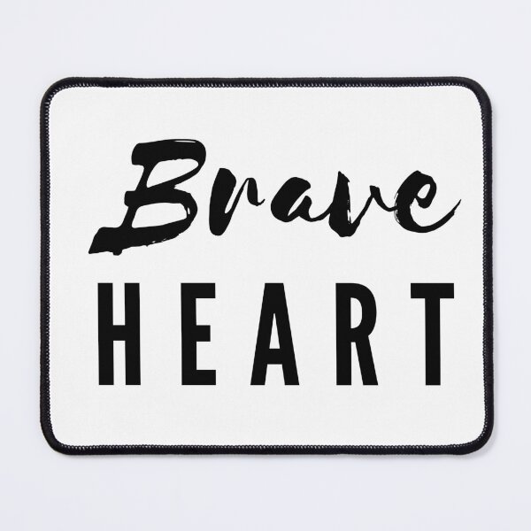 Item preview, Brave Heart | Black on White designed and sold by WordsToArt.