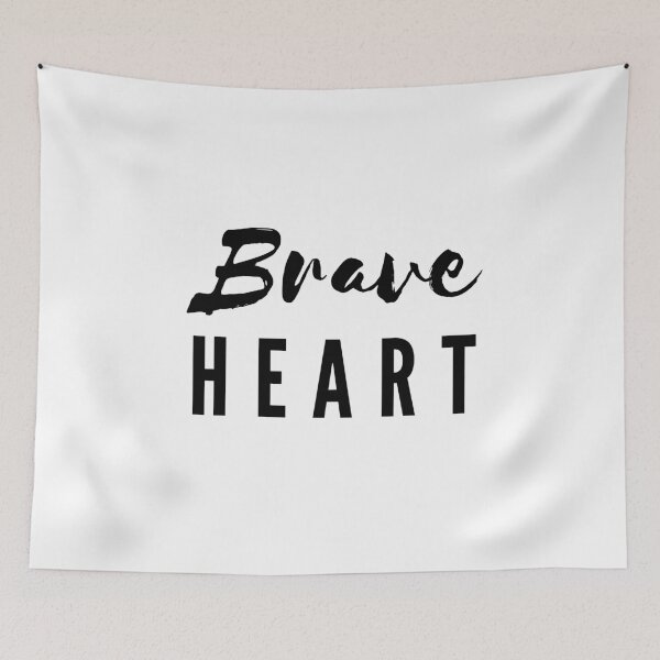 Item preview, Brave Heart | Black on White designed and sold by WordsToArt.
