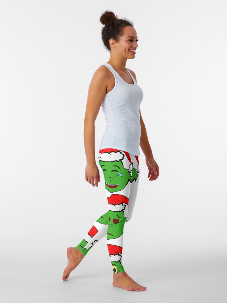 Grinch Santa Clause Leggings, Woman's Yoga Pants