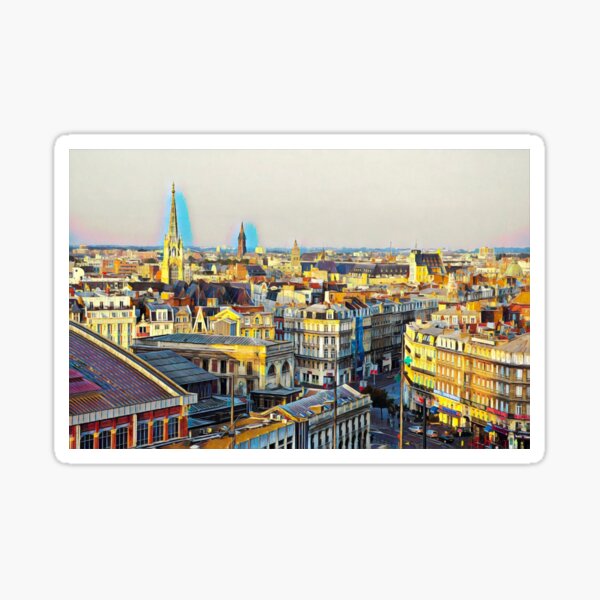 Vista previa del artículo con la obra «Paisaje urbano de Lille», diseñado y vendido por Sofia-Draws.
