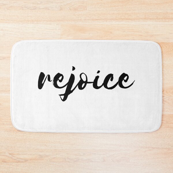 Item preview, Rejoice | Black on White designed and sold by WordsToArt.