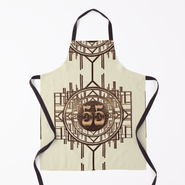 Item preview, Retro Art Deco design with vintage art nouveau number 55 designed and sold by Xarah.