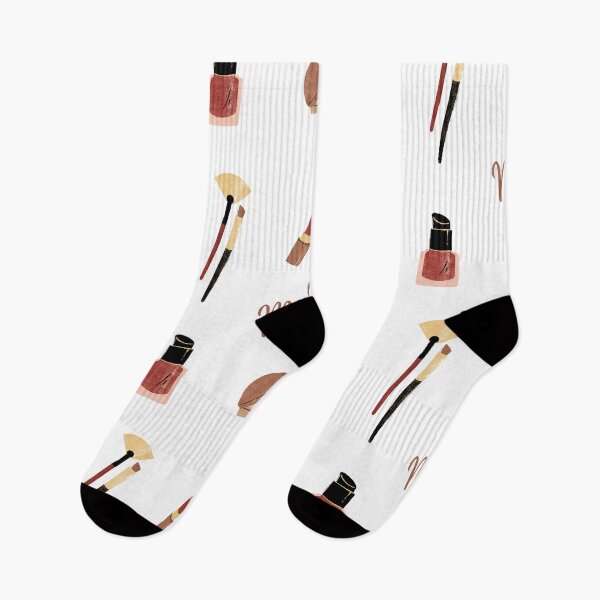 Item preview, funny socks makeup addict designed and sold by Dodo's Products.