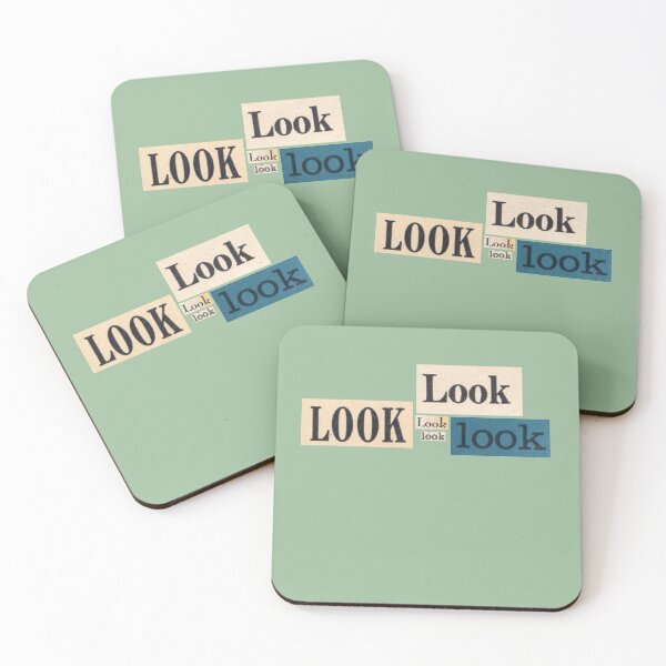 Item preview, "Look!" Vintage Typography designed and sold by LochNestFarm.