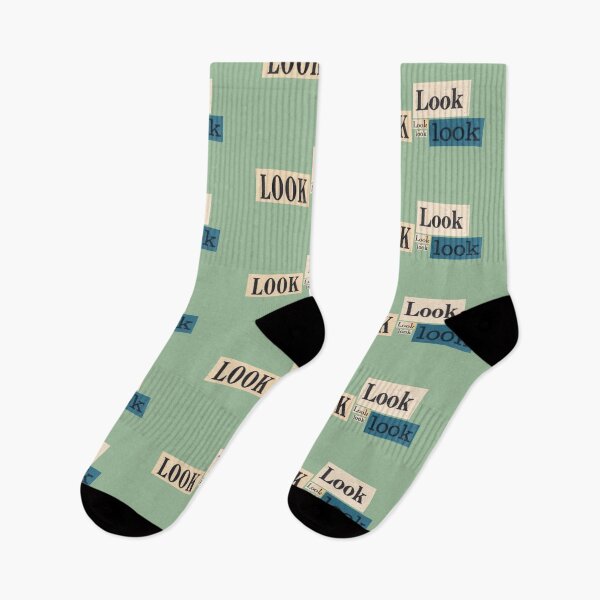 Item preview, "Look!" Vintage Typography designed and sold by LochNestFarm.