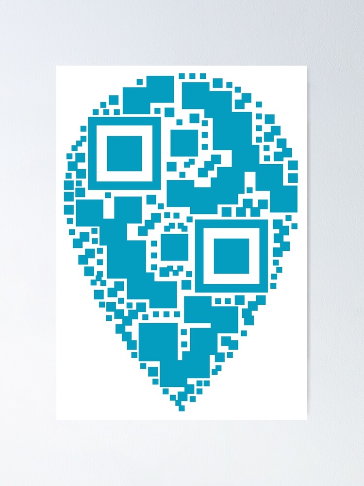 "home gps map pointer, compass location qr code" Poster by