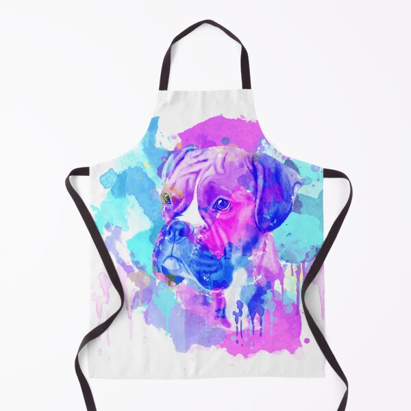 Artikelvorschau, Aquarell Boxer Hund, Künstlerischer Boxer Hund, Bunter Boxer Hund, Boxer Hund Kunst, Fröhliche Farben entworfen und verkauft von RomanDigitalArt.