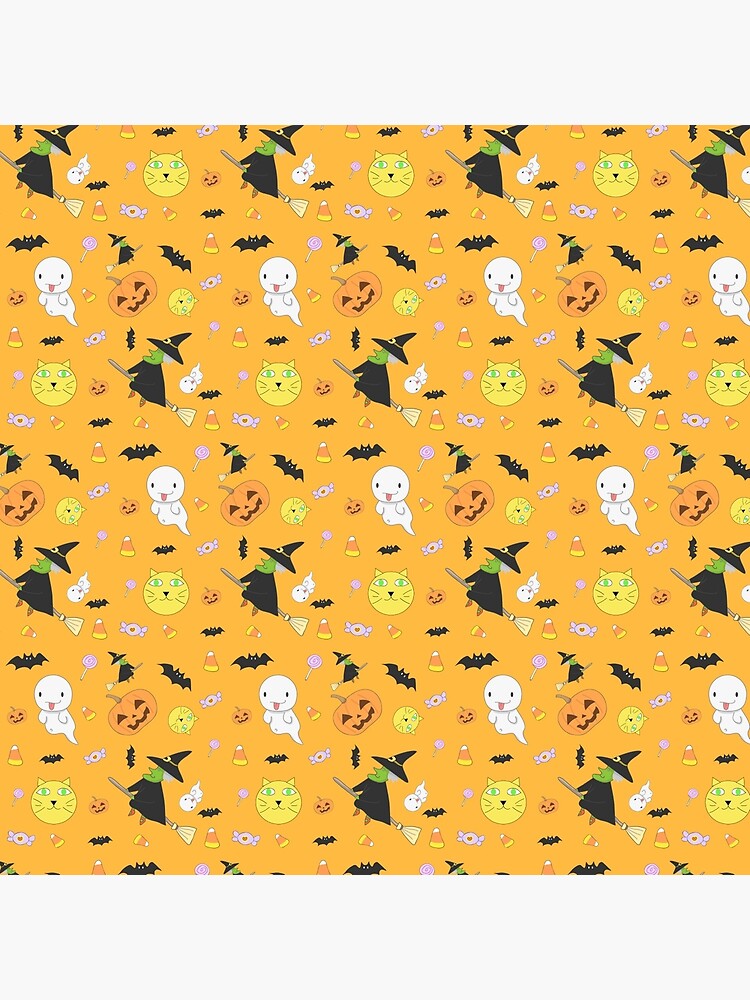 Thumbnail 2 of 2, Tote Bag, Halloween Pattern feat. Witch, Ghost, Pumpkin and More designed and sold by vividlee.