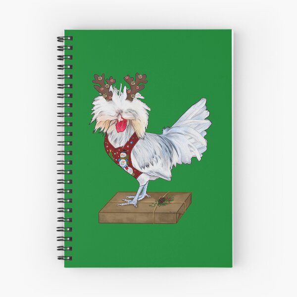 Item preview, Splash Polish Rooster In An Ugly Christmas Sweater Vest, Reindeer Antlers, And Gift designed and sold by iamgirl1.