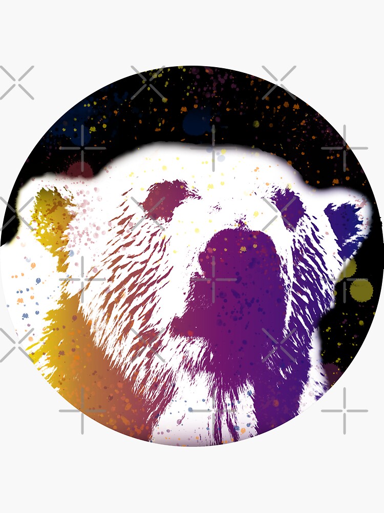 Thumbnail 3 of 3, Sticker, That Polar Bear is Watching Me designed and sold by SiobhanFraser.