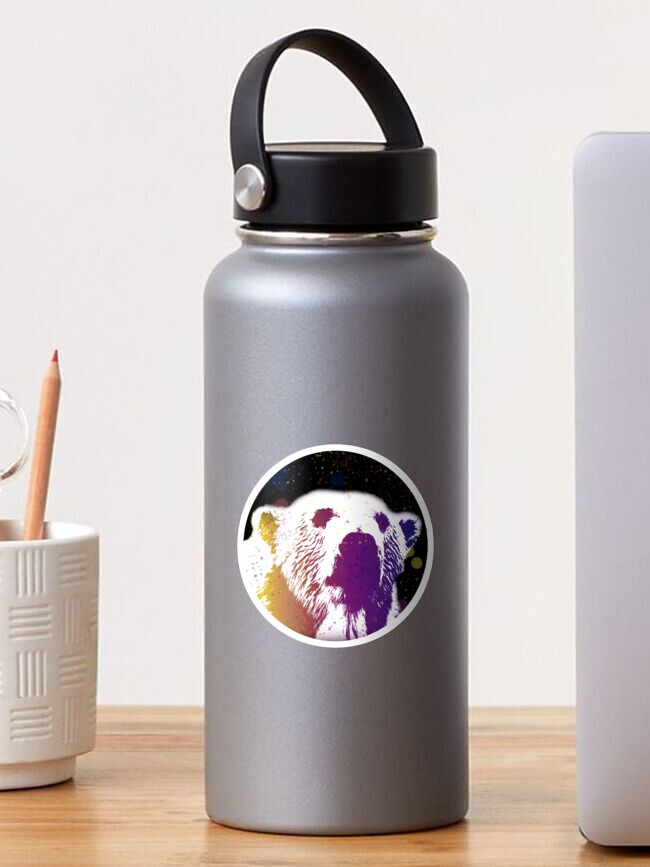 Thumbnail 1 of 3, Sticker, That Polar Bear is Watching Me designed and sold by SiobhanFraser.