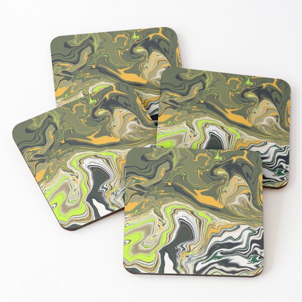 Item preview, Froggy | liquid pour | marble art designed and sold by Amanda Ozga.
