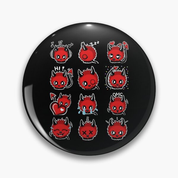 Item preview, cute Devil Emotes Emojis designed and sold by Pezi-Creation.