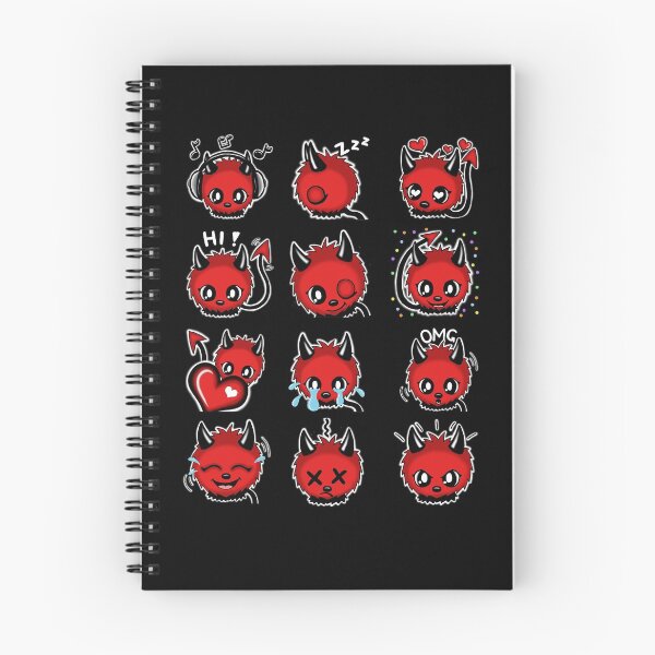 Item preview, cute Devil Emotes Emojis designed and sold by Pezi-Creation.