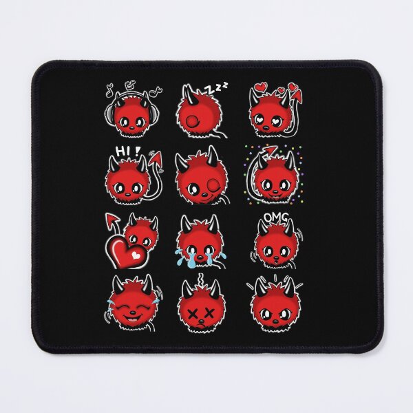 Item preview, cute Devil Emotes Emojis designed and sold by Pezi-Creation.