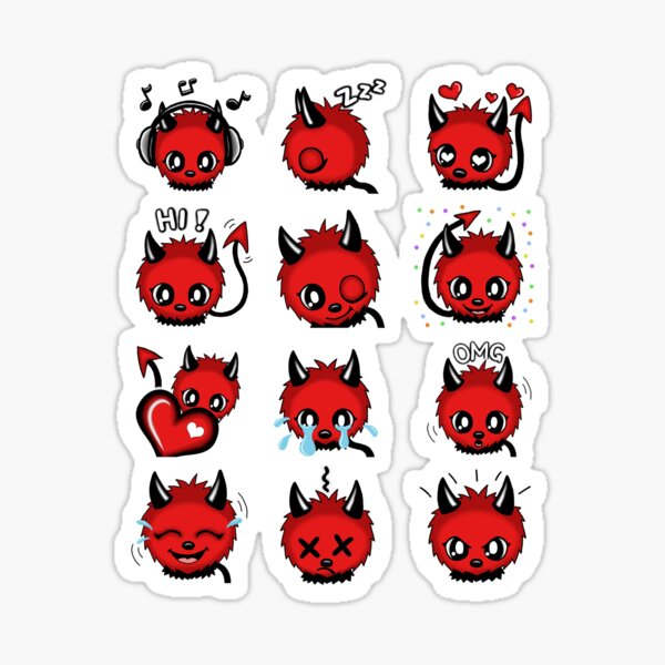 Crying Demon Girl Emote Twitch Discord Demon Kawaii 