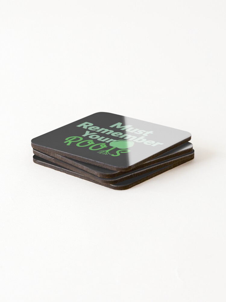Thumbnail 4 of 5, Coasters (Set of 4), Must Remember your Roots designed and sold by Innet.