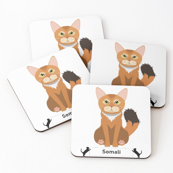 Item preview, Somali Cat Breed - Cartoon Art Style designed and sold by EdKid.