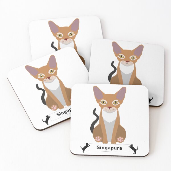 Item preview, Singapura Cat Breed - Cartoon Art Style designed and sold by EdKid.