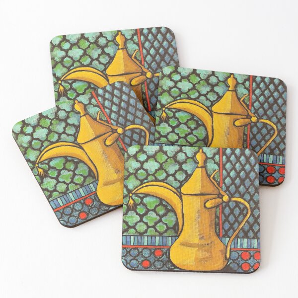 Item preview, Dallah, Arab traditional Coffee pot; acrylic painting designed and sold by CindyGrosch.