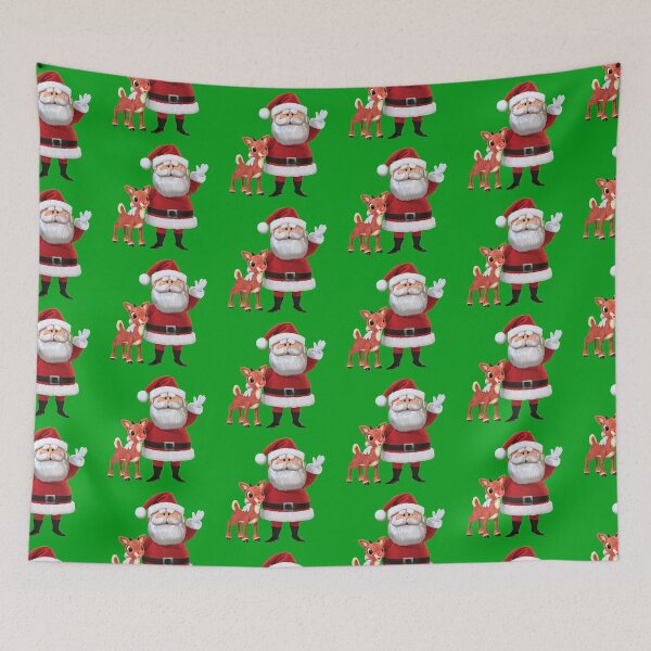 Item preview, Retro Rudolph and Santa designed and sold by Slinky-Reebs.