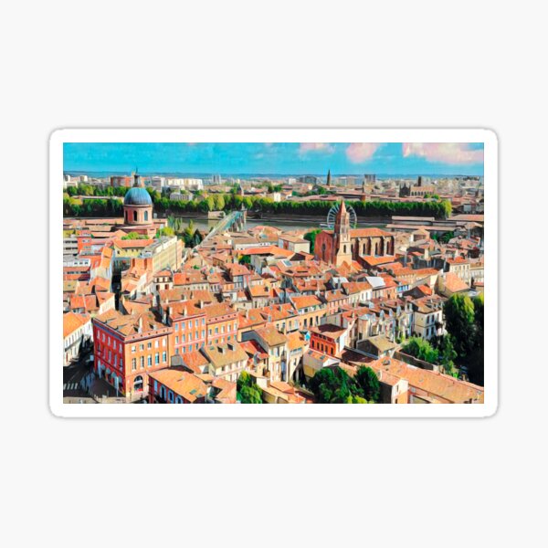 Artikel-Vorschau von Skyline von Toulouse, designt und verkauft von Sofia-Draws.