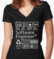 Software Engineer Women's Fitted V-Neck T-Shirt