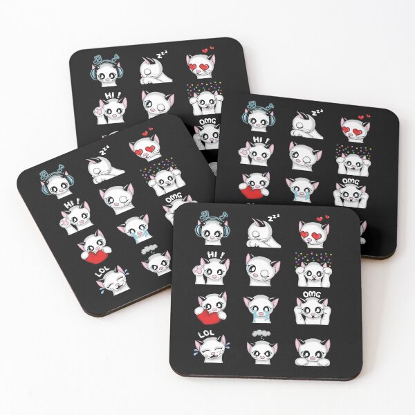 Item preview, cute Cats Emotes Emojis designed and sold by Pezi-Creation.