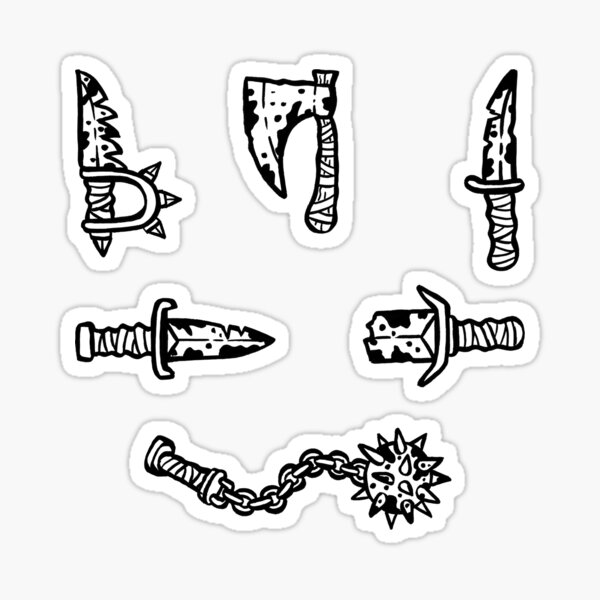 Item preview, Weapon Stickers designed and sold by skullfungus.
