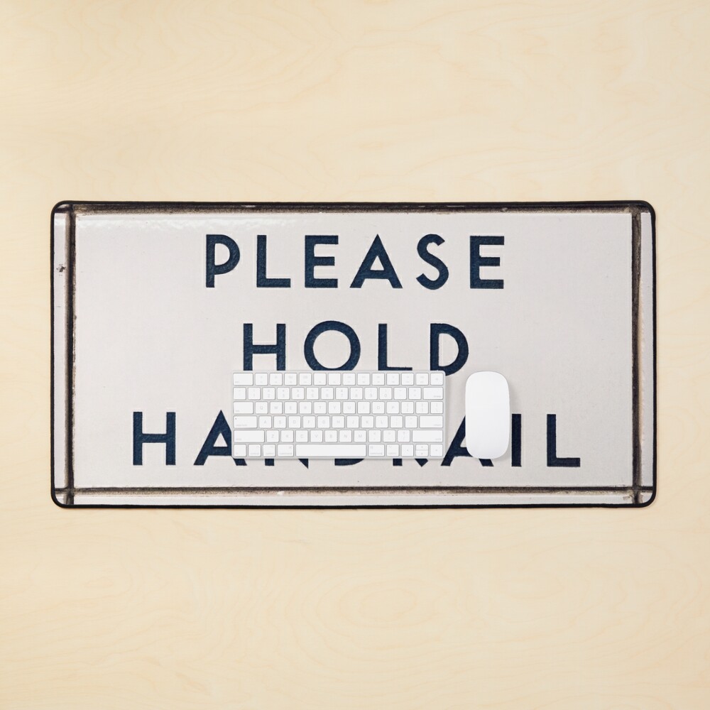 Please Hold Handrail Toronto Subway Sign Mouse Pad