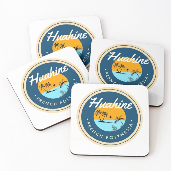 Item preview, Huahine Vintage Retro Island Beach Palm Trees Caribbean Summer Paradise Travel designed and sold by tmartinezta.