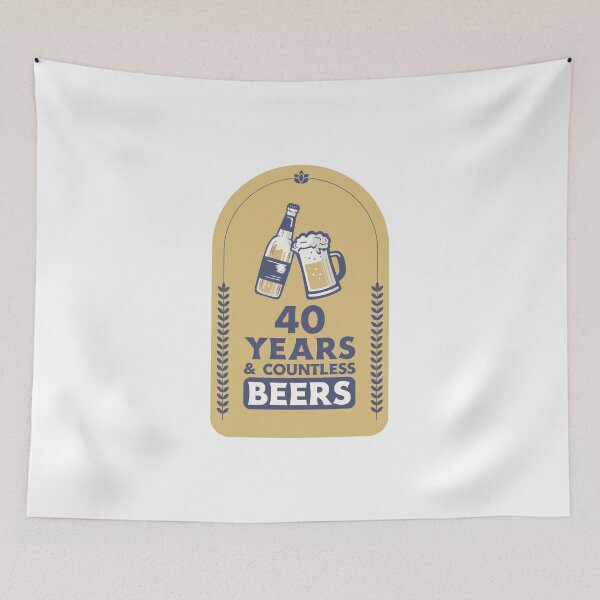 Item preview, 40 YEARS AND COUNTLESS BEERS Funny Drinking Gift T-Shirt designed and sold by henes88.