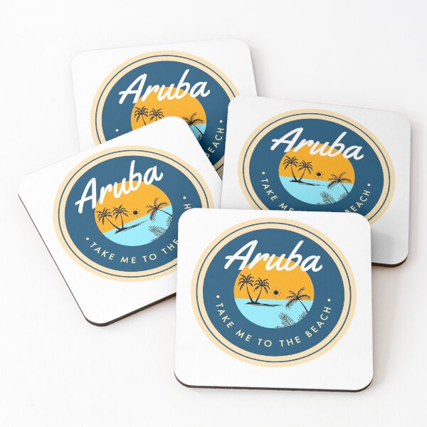 Item preview, Aruba Vintage Retro Island Beach Palm Trees Caribbean Summer Paradise Travel designed and sold by tmartinezta.