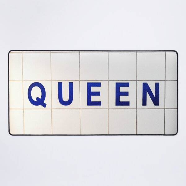 Queen Toronto Subway Station Sign Desk Mat
