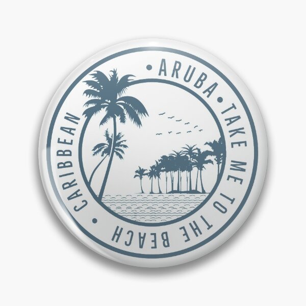 Item preview, Aruba Vintage Retro Island Beach Palm Trees Caribbean Summer Paradise Travel designed and sold by tmartinezta.