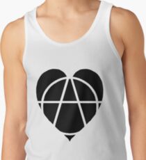 Black Anarchist Heart Tank Top