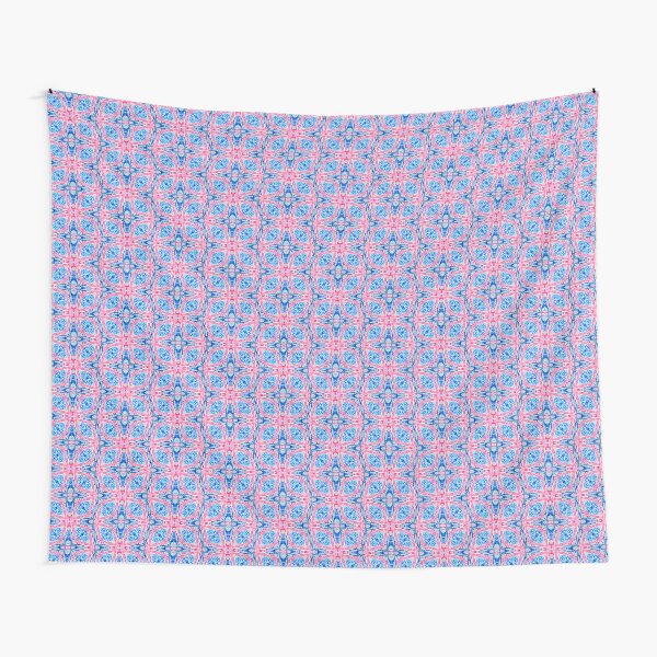 Pink Cross in Blue Wandbehang
