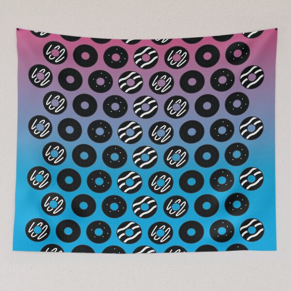 Item preview, Blue and pink donut patterns designed and sold by Donutlovers.