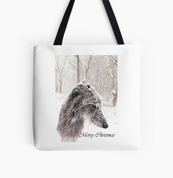 Deerhound christmas card All Over Print Tote Bag