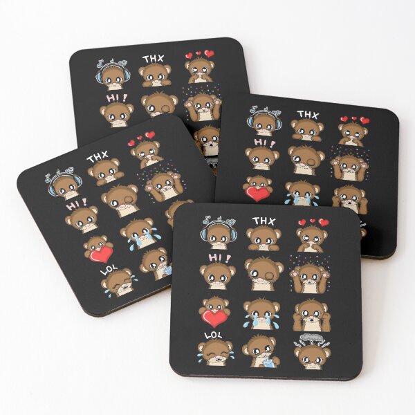 Item preview, cute Otter Emotes Emojis designed and sold by Pezi-Creation.