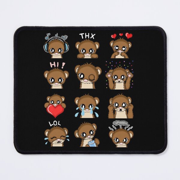 Item preview, cute Otter Emotes Emojis designed and sold by Pezi-Creation.