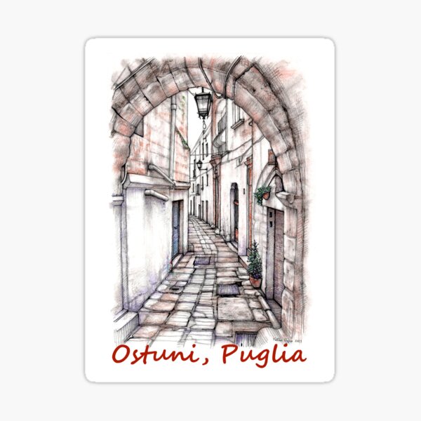 Ostuni BR, Puglia, Italy Sticker