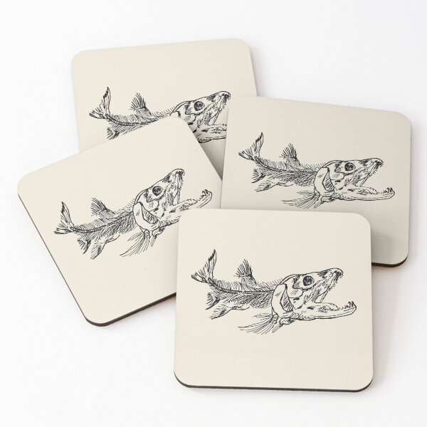 Item preview, Salmon Skeleton Anatomical Illustration designed and sold by WhatWhatDesigns.