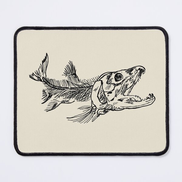 Item preview, Salmon Skeleton Anatomical Illustration designed and sold by WhatWhatDesigns.