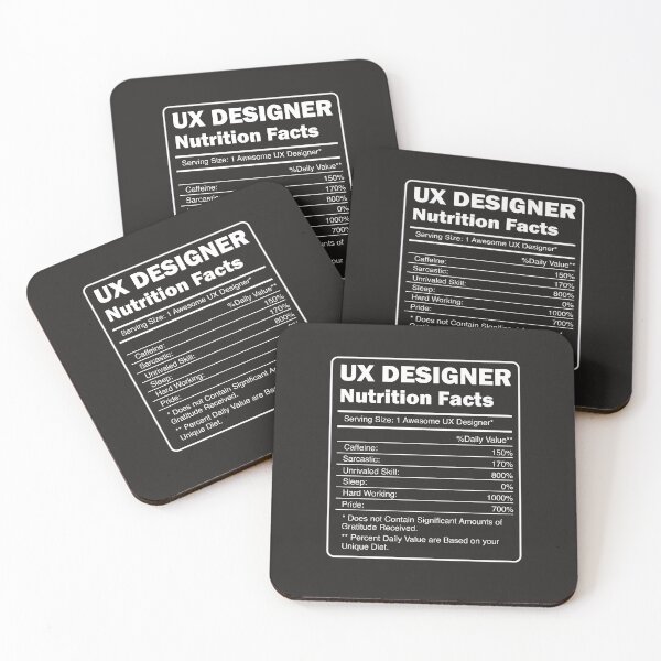 Item preview, Ux Designer Nutritional Facts Art designed and sold by MrEddie10.