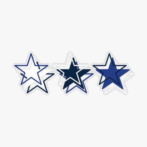 Dallas Cowboys Silver and Blue Texas Sticker