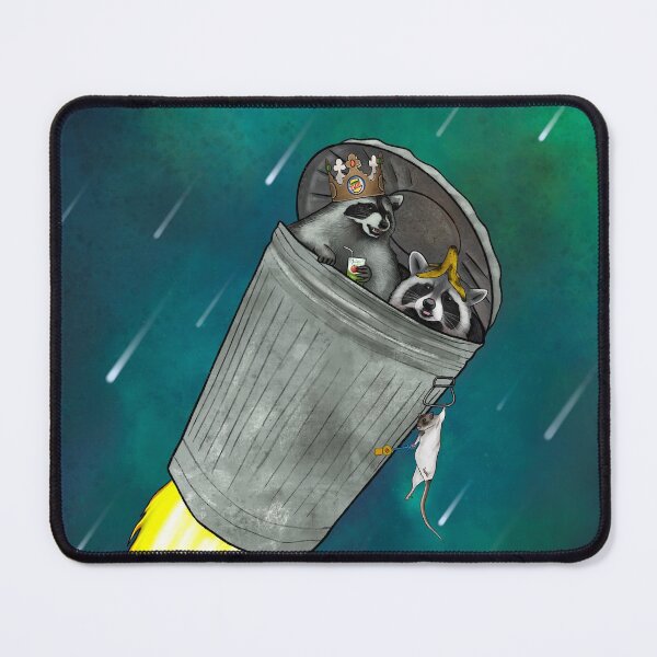 Item preview, Raccoons And Rat In Trash Bin Launching Into Space designed and sold by iamgirl1.